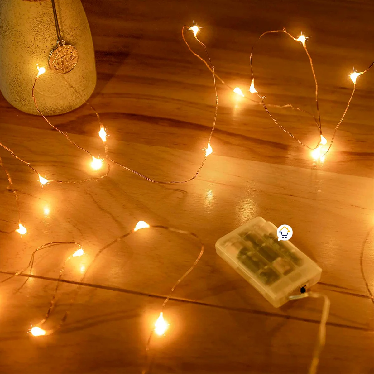 Miniatura 3 de luces navideñas alambre con pila pequeña